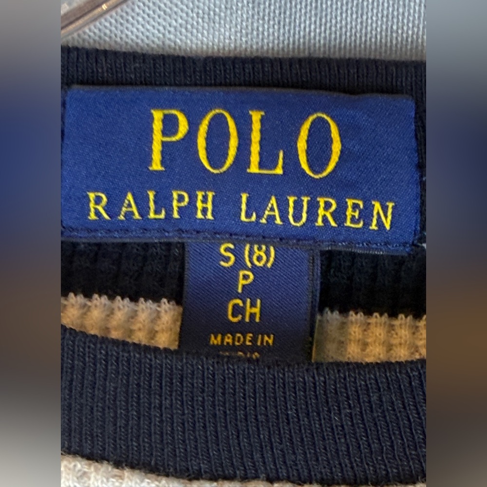 Polo Ralph Lauren Striped Thermal Top- Size Small (8) - Picture 3 of 8
